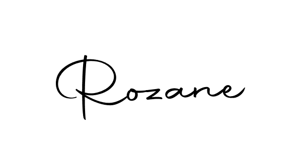 Design your own signature with our free online signature maker. With this signature software, you can create a handwritten (Autography-DOLnW) signature for name Rozane. Rozane signature style 10 images and pictures png