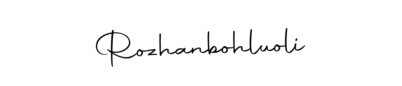 This is the best signature style for the Rozhanbohluoli name. Also you like these signature font (Autography-DOLnW). Mix name signature. Rozhanbohluoli signature style 10 images and pictures png