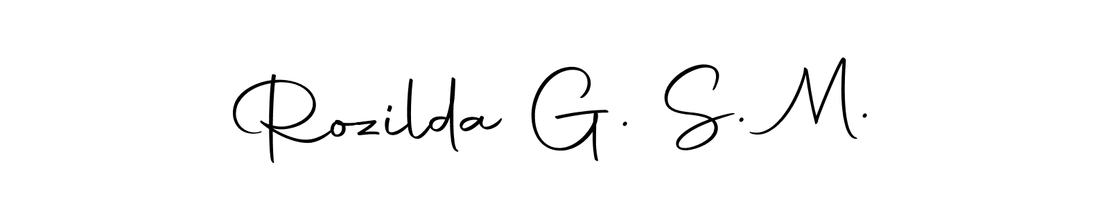 Make a beautiful signature design for name Rozilda G. S. M.. Use this online signature maker to create a handwritten signature for free. Rozilda G. S. M. signature style 10 images and pictures png