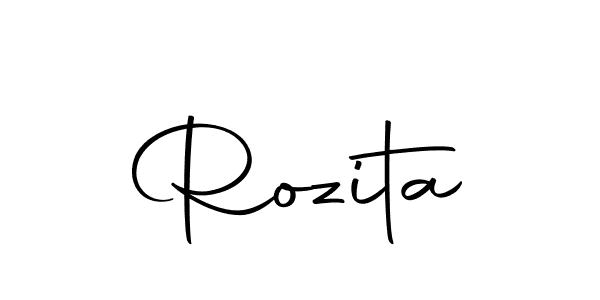 How to make Rozita name signature. Use Autography-DOLnW style for creating short signs online. This is the latest handwritten sign. Rozita signature style 10 images and pictures png