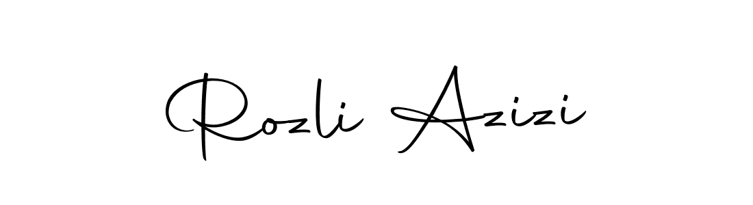 This is the best signature style for the Rozli Azizi name. Also you like these signature font (Autography-DOLnW). Mix name signature. Rozli Azizi signature style 10 images and pictures png