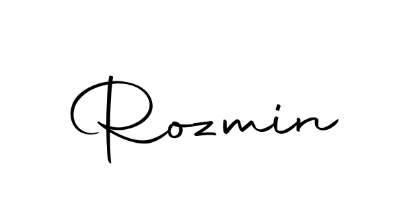 Make a beautiful signature design for name Rozmin. With this signature (Autography-DOLnW) style, you can create a handwritten signature for free. Rozmin signature style 10 images and pictures png