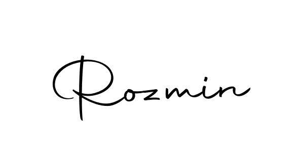 Make a beautiful signature design for name Rozmin. With this signature (Autography-DOLnW) style, you can create a handwritten signature for free. Rozmin signature style 10 images and pictures png