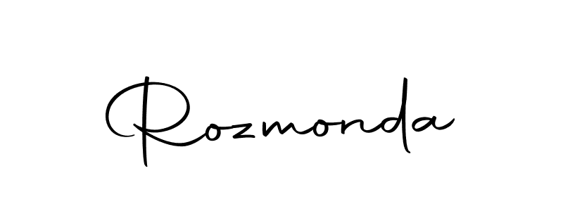 Design your own signature with our free online signature maker. With this signature software, you can create a handwritten (Autography-DOLnW) signature for name Rozmonda. Rozmonda signature style 10 images and pictures png