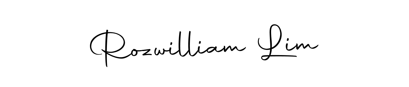 Rozwilliam Lim stylish signature style. Best Handwritten Sign (Autography-DOLnW) for my name. Handwritten Signature Collection Ideas for my name Rozwilliam Lim. Rozwilliam Lim signature style 10 images and pictures png