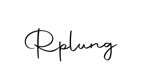 Create a beautiful signature design for name Rplung. With this signature (Autography-DOLnW) fonts, you can make a handwritten signature for free. Rplung signature style 10 images and pictures png
