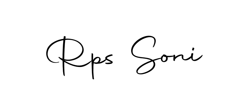 Create a beautiful signature design for name Rps Soni. With this signature (Autography-DOLnW) fonts, you can make a handwritten signature for free. Rps Soni signature style 10 images and pictures png