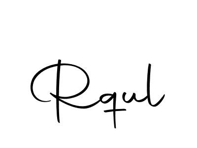 You should practise on your own different ways (Autography-DOLnW) to write your name (Rqul) in signature. don't let someone else do it for you. Rqul signature style 10 images and pictures png