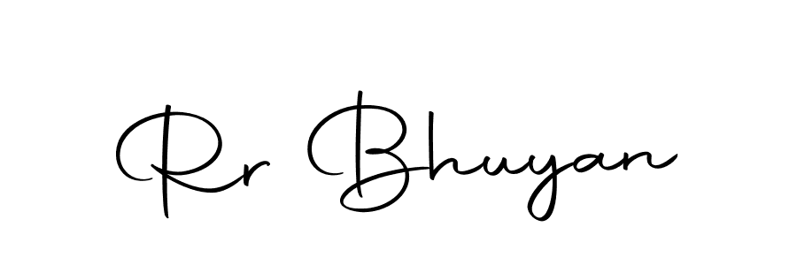 How to make Rr Bhuyan name signature. Use Autography-DOLnW style for creating short signs online. This is the latest handwritten sign. Rr Bhuyan signature style 10 images and pictures png