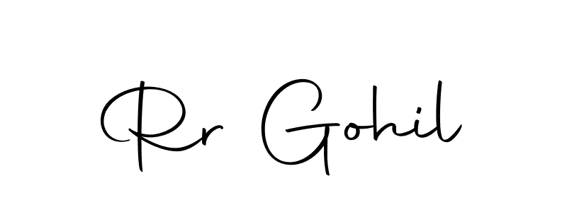 You should practise on your own different ways (Autography-DOLnW) to write your name (Rr Gohil) in signature. don't let someone else do it for you. Rr Gohil signature style 10 images and pictures png