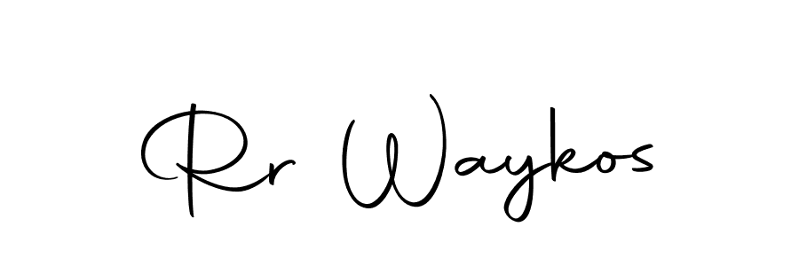 How to make Rr Waykos name signature. Use Autography-DOLnW style for creating short signs online. This is the latest handwritten sign. Rr Waykos signature style 10 images and pictures png