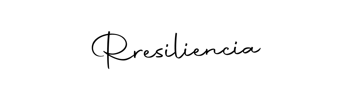 This is the best signature style for the Rresiliencia name. Also you like these signature font (Autography-DOLnW). Mix name signature. Rresiliencia signature style 10 images and pictures png