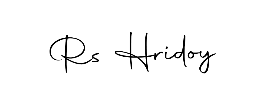 Make a beautiful signature design for name Rs Hridoy. Use this online signature maker to create a handwritten signature for free. Rs Hridoy signature style 10 images and pictures png