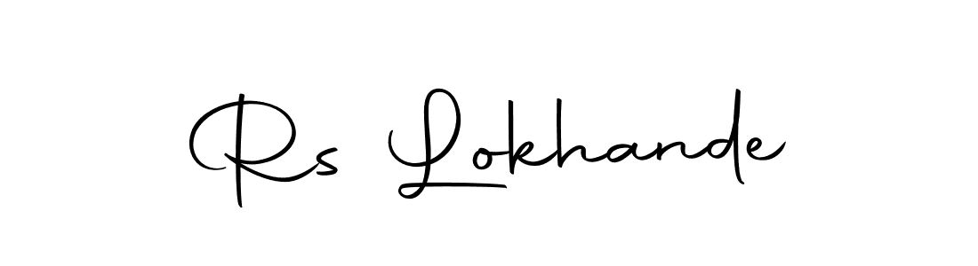 Use a signature maker to create a handwritten signature online. With this signature software, you can design (Autography-DOLnW) your own signature for name Rs Lokhande. Rs Lokhande signature style 10 images and pictures png