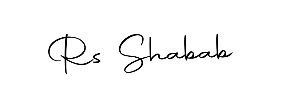 Create a beautiful signature design for name Rs Shabab. With this signature (Autography-DOLnW) fonts, you can make a handwritten signature for free. Rs Shabab signature style 10 images and pictures png