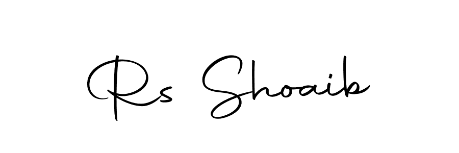 You should practise on your own different ways (Autography-DOLnW) to write your name (Rs Shoaib) in signature. don't let someone else do it for you. Rs Shoaib signature style 10 images and pictures png