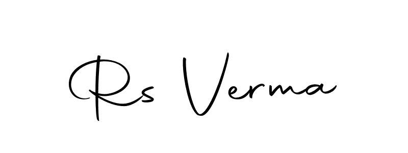 Use a signature maker to create a handwritten signature online. With this signature software, you can design (Autography-DOLnW) your own signature for name Rs Verma. Rs Verma signature style 10 images and pictures png
