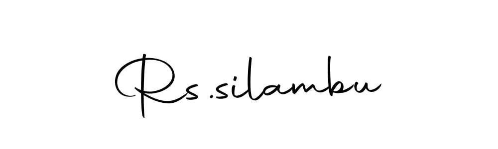 You should practise on your own different ways (Autography-DOLnW) to write your name (Rs.silambu) in signature. don't let someone else do it for you. Rs.silambu signature style 10 images and pictures png
