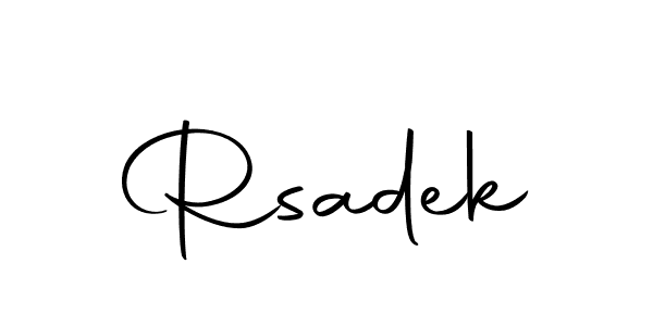 Design your own signature with our free online signature maker. With this signature software, you can create a handwritten (Autography-DOLnW) signature for name Rsadek. Rsadek signature style 10 images and pictures png