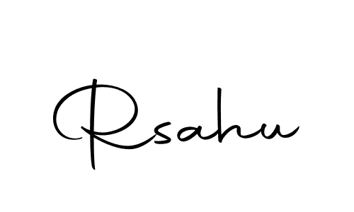 The best way (Autography-DOLnW) to make a short signature is to pick only two or three words in your name. The name Rsahu include a total of six letters. For converting this name. Rsahu signature style 10 images and pictures png