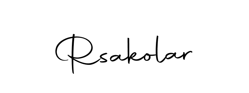 Make a beautiful signature design for name Rsakolar. With this signature (Autography-DOLnW) style, you can create a handwritten signature for free. Rsakolar signature style 10 images and pictures png