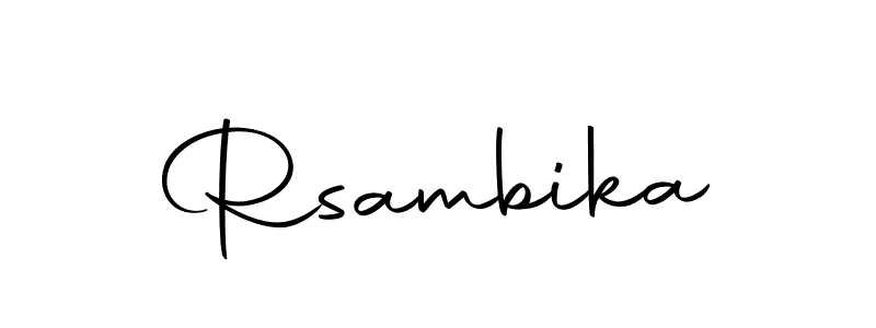 Design your own signature with our free online signature maker. With this signature software, you can create a handwritten (Autography-DOLnW) signature for name Rsambika. Rsambika signature style 10 images and pictures png