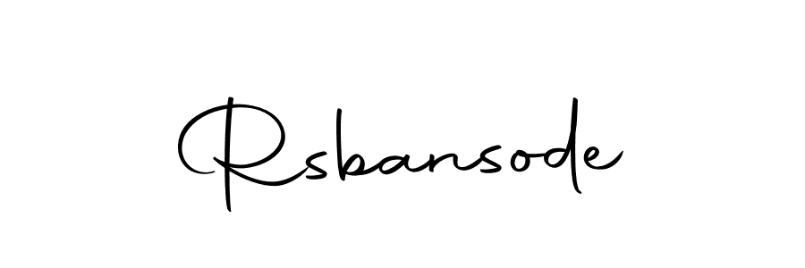 How to make Rsbansode signature? Autography-DOLnW is a professional autograph style. Create handwritten signature for Rsbansode name. Rsbansode signature style 10 images and pictures png
