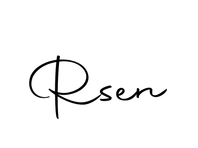 How to make Rsen name signature. Use Autography-DOLnW style for creating short signs online. This is the latest handwritten sign. Rsen signature style 10 images and pictures png