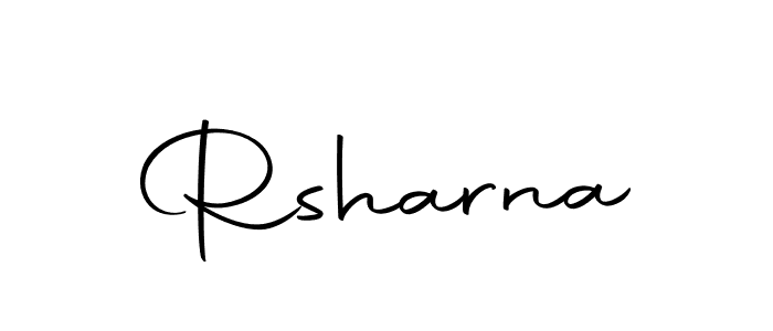 Create a beautiful signature design for name Rsharna. With this signature (Autography-DOLnW) fonts, you can make a handwritten signature for free. Rsharna signature style 10 images and pictures png