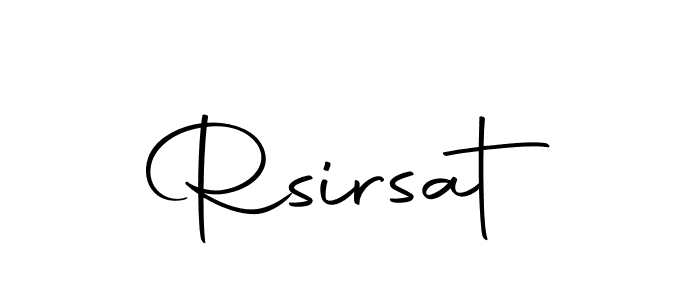 You should practise on your own different ways (Autography-DOLnW) to write your name (Rsirsat) in signature. don't let someone else do it for you. Rsirsat signature style 10 images and pictures png