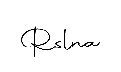 Create a beautiful signature design for name Rslna. With this signature (Autography-DOLnW) fonts, you can make a handwritten signature for free. Rslna signature style 10 images and pictures png