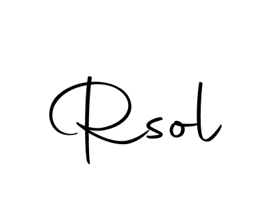 Make a beautiful signature design for name Rsol. With this signature (Autography-DOLnW) style, you can create a handwritten signature for free. Rsol signature style 10 images and pictures png