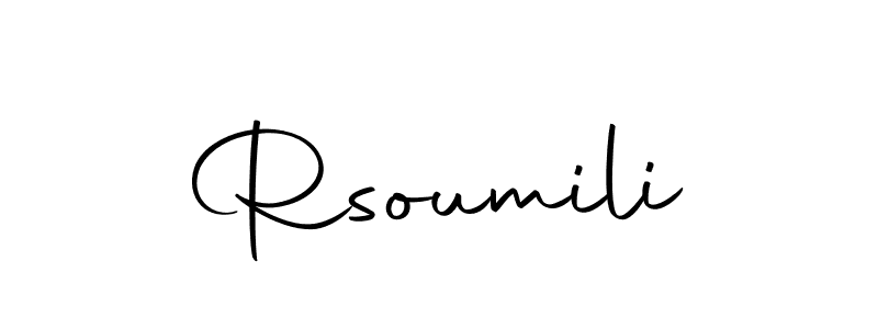 Similarly Autography-DOLnW is the best handwritten signature design. Signature creator online .You can use it as an online autograph creator for name Rsoumili. Rsoumili signature style 10 images and pictures png