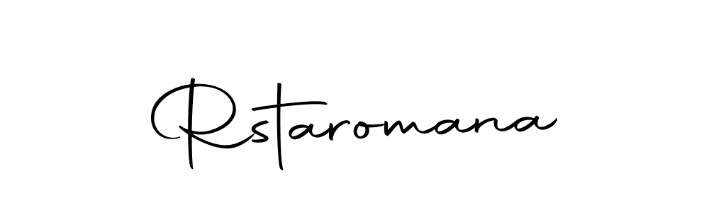 Make a beautiful signature design for name Rstaromana. With this signature (Autography-DOLnW) style, you can create a handwritten signature for free. Rstaromana signature style 10 images and pictures png