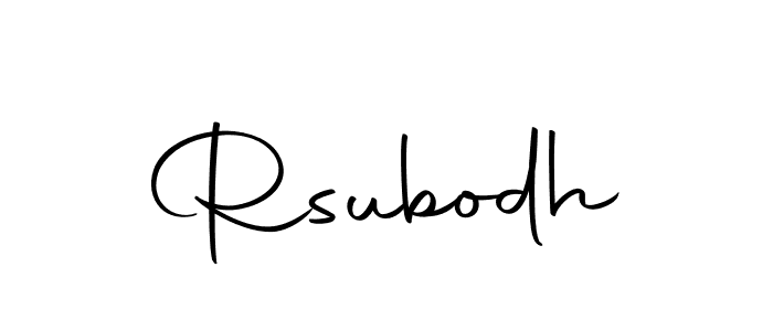 How to make Rsubodh signature? Autography-DOLnW is a professional autograph style. Create handwritten signature for Rsubodh name. Rsubodh signature style 10 images and pictures png