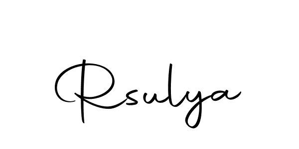 Autography-DOLnW is a professional signature style that is perfect for those who want to add a touch of class to their signature. It is also a great choice for those who want to make their signature more unique. Get Rsulya name to fancy signature for free. Rsulya signature style 10 images and pictures png