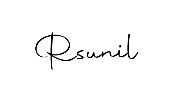 You should practise on your own different ways (Autography-DOLnW) to write your name (Rsunil) in signature. don't let someone else do it for you. Rsunil signature style 10 images and pictures png