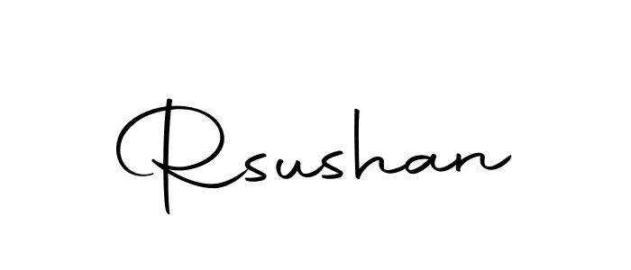 Use a signature maker to create a handwritten signature online. With this signature software, you can design (Autography-DOLnW) your own signature for name Rsushan. Rsushan signature style 10 images and pictures png