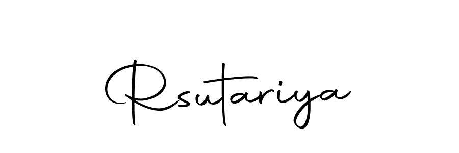 Make a beautiful signature design for name Rsutariya. Use this online signature maker to create a handwritten signature for free. Rsutariya signature style 10 images and pictures png