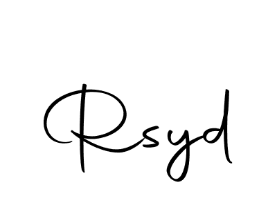 Make a beautiful signature design for name Rsyd. Use this online signature maker to create a handwritten signature for free. Rsyd signature style 10 images and pictures png