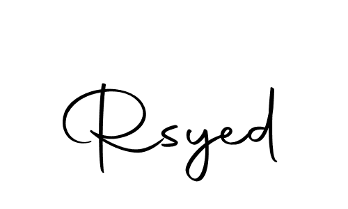 Use a signature maker to create a handwritten signature online. With this signature software, you can design (Autography-DOLnW) your own signature for name Rsyed. Rsyed signature style 10 images and pictures png