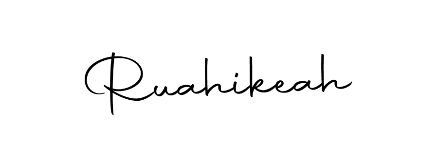 You should practise on your own different ways (Autography-DOLnW) to write your name (Ruahikeah) in signature. don't let someone else do it for you. Ruahikeah signature style 10 images and pictures png