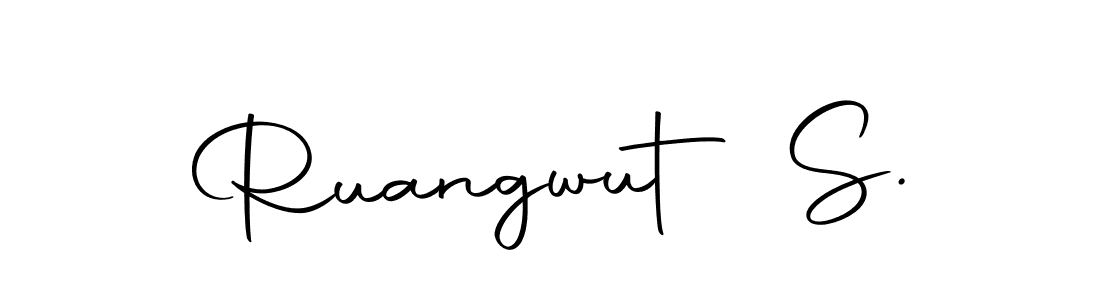 You can use this online signature creator to create a handwritten signature for the name Ruangwut S.. This is the best online autograph maker. Ruangwut S. signature style 10 images and pictures png