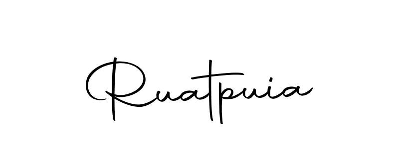 Create a beautiful signature design for name Ruatpuia. With this signature (Autography-DOLnW) fonts, you can make a handwritten signature for free. Ruatpuia signature style 10 images and pictures png