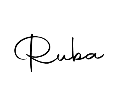 Ruba stylish signature style. Best Handwritten Sign (Autography-DOLnW) for my name. Handwritten Signature Collection Ideas for my name Ruba. Ruba signature style 10 images and pictures png