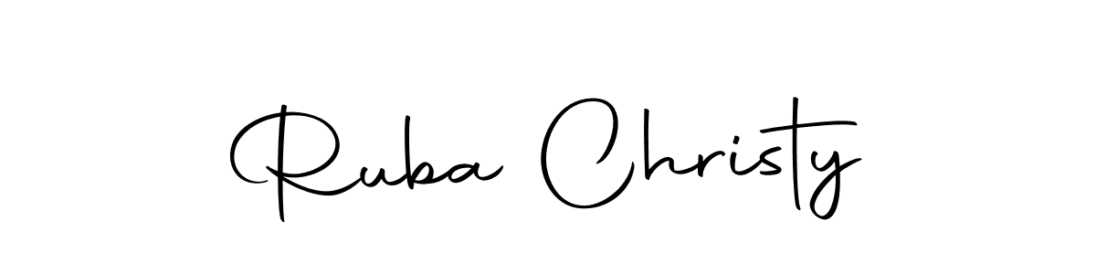 Use a signature maker to create a handwritten signature online. With this signature software, you can design (Autography-DOLnW) your own signature for name Ruba Christy. Ruba Christy signature style 10 images and pictures png