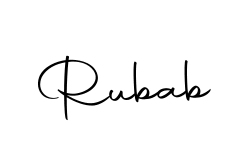 Make a beautiful signature design for name Rubab. Use this online signature maker to create a handwritten signature for free. Rubab signature style 10 images and pictures png