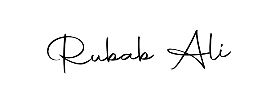 How to make Rubab Ali name signature. Use Autography-DOLnW style for creating short signs online. This is the latest handwritten sign. Rubab Ali signature style 10 images and pictures png