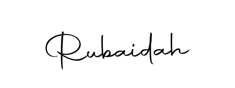 Use a signature maker to create a handwritten signature online. With this signature software, you can design (Autography-DOLnW) your own signature for name Rubaidah. Rubaidah signature style 10 images and pictures png