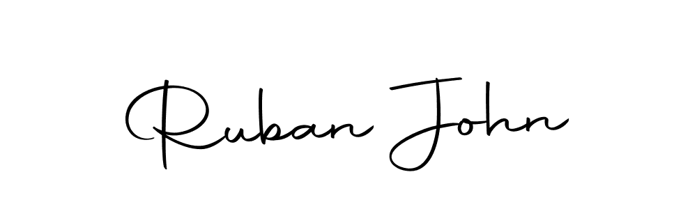 Design your own signature with our free online signature maker. With this signature software, you can create a handwritten (Autography-DOLnW) signature for name Ruban John. Ruban John signature style 10 images and pictures png